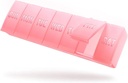 Barhon Gran organizador semanal de píldoras, gran caso de organizador de vitaminas para 7 días, caja de píldoras para la medicina de viaje para contener varios suplementos y aceite de pescado, Sakura Pink