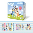 Bandages Bluey Kids, 3 tamaños surtidos 100 CT TENIDO Usar como pegatinas, Bandas adhesivas flexibles para cortes menores, rayas y quemaduras. Gran idea de regalo y Stocking Stuffer