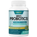 ZEBORA Probióticos para Hombres y Prebióticos para Salud Digestiva, 90 Tabletas, 60 Billones CFUs para Salud Inmune y Gut, 10 Strains, Probióticos Hipoalergénicos, Estable, Gluten &amp; Soy Free