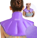 REVIX Paquete de hielo de hombro reutilizable gran cuello de cuero de gran tamaño de paquete de hielo para el tamaño superior de la espalda, calma de molestia y fatiga, púrpura