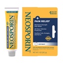Neosporin + Antaño Máximo-Strength Triple Antibiótico con Alivio del Dolor, Cuidado de los primeros auxilios, Fórmula de No-Sting con Pramoxine HCl, Bacitracin Zinc, 1 oz Tube Individual