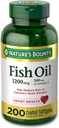 Aceite de Fish por la recompensa natural, Suplemento dietético, Omega 3. Apoya la salud del corazón, 1200 Mg, 200 Rapid Release Softgels