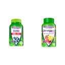 Vitafusion Extra Strength Biotin Gummy Vitaminas, Berry Flavored, 5,000 mcg Biotin Vitaminas, América &amp; Omega-3 Gummy Vitaminas, Berry Lemonade Flavored, Heart Health Vitamins(1)