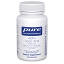 Pure Encapsulations Alpha Lipoic Acid 400 mg ← ALA Supplement for Liver Support, Antioxidants, Nerve and Cardiovascular Health, Free Radicals, and Carbohydrate Support* Ø 60 Capsules