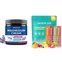 Venture Pal Moisturizing Magnesium Lotion &amp; Sugar Free Electrolyte Powder Packets