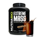 NutraBio Extreme Mass Gainer Protein Powder, 53G Protein, Clean Weight Gainer, Incrementar Masa muscular, Full Spectrum Amino Acid - Chocolate, 6 libras