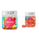 OLLY The Essential Prenatal Gummy Multivitamin, 30 Day Supply (Gummies), Sweet, Folic Acid " Probiotic + Prebiotic Gummy, Digestive Support and Gut Health, 500 Million CFUs, Fiber