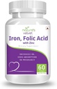 Generic Pub Iron &amp; Folic Acid with Zinc, for Supplementation in Pregnancy, 60 softgels - Pack of 1