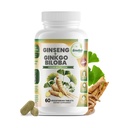 GreeNatr Ginko Biloba &amp; Panax Ginseng Supplement - Red Ginseng Brain Supplement for Memory and Focus - Ginkgo Biloba Supplements for Good Vision, Immune System and Improved Blood Flow - 60 Tablets