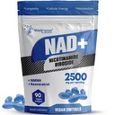 WELLNESS LABSRX Liposomal NAD+ Suplemento - Terceros testados NAD Softgels Nicotinamide Riboside Resveratrol - 2500mg Liposomal NAD Suplementos para Mujeres - Longevity Support - Made in USA