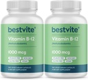 BestVITE Vitamina B12 (Methylcobalamin) 1000mcg (480 cápsulas vegetarianas)(2 x 240) (Metil B12) - No Stearates - Vegan - No GMO - Gluten Gratis