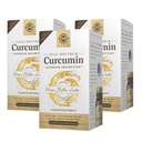 Curcumina de espectro completo Solgar - 60 LiCaps, Pack of 3 - Absorción superior - Cerebro, Salud conjunta e inmunitaria - No GMO, Vegan, Gluten Gratis, Dairy Free - 180 Total Servings