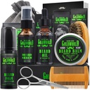 Beard Kit Beard Grooming Kit w/Beard Wash/Shampoo Beard Oil Balm Brush Comb Scissor Bag e-Book Christmas Stocking Stuffers Gifts Ideas for Men Him Papa Boyfriend Hus Mens