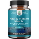 Suplemento natural de la mente y la memoria para el aumento del rendimiento mental y la claridad apoya la función cerebral hecha con el extracto de té verde puro de Bitartato DMAE y vitaminas 60 cápsulas por naturaleza Artesanía