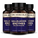 Dr. Mercola Gallbladder Enzymes - Gallbladder &amp; Digestive Health Support - Incluye Pancreatic Protease, Amylase & Lipase - Non-GMO, Gluten-Free &amp; Soy-Free - 90 Delayed Release Capsules (90 Servings)