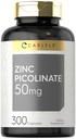 Carlyle Zinc Picolinate 50mg  300 Capsules ← Non-GMO and Gluten Free Supplement