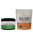 Conscious Beyond Greens & Collagen Peptides Peach Mango permanente Café Mushroom Alternativa baja cafeína + pelo, piel, uñas y soporte conjunto