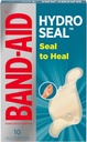 BAND-AID Marca Hydro Seal Adhesive Waterproof Bandages, Hydrocolloid Gel Patch for First Aid, Faster Healing for Minor Blisters, Cuts & Scrapes, 10 Count