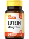 Sundance Lutein 20mg ← 30 Softgels Silencio con Zeaxanthin Silencio No GMO y Gluten Suplemento Libre