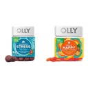 OLLY Adiós Stress y Hello Happy Gummy Starter Pack Bundle, Keep Calm, Mood Support, 42 y 60 Conde