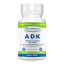 Power By Naturals ADK Vitamin Supplement - High Potency Blend of VIT A D3 K2 Vitamin 5000 iu - Support Bone, Heart & Immune Health - 60 cápsulas (2 Month Supply)