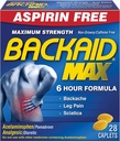 Max Relief Caplets Backaid, 28 Cuenta (Pack of 6)