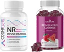 Saludable Aging Supplement Bundle - Nicotinamide Ribsoside Complex and Resveratrol Gummies - 5-in-1 Anti Aging Formula Plus Resveratrol Gummies