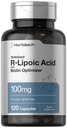 Horbaach R-Lipoic Acid 100 mg  120 Capsules  durable with Biotin Optimizer Silencio Non-GMO, Gluten Free peru Stabilized R-Lipoic Acid Suplemento