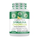 Veda orgánica Spirulina & Clorella capsules, 1500mg, 300 Conde - Spirulina Chlorella cápsulas con Super Verde Antioxidantes, Phycocyanin, Amino Acid - Inmunity Boost, Energía, Apoyo Digestión