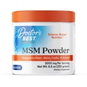 Los mejores médicos MSM Powder, soporta el cabello, la piel, las uñas, las articulaciones, no GMO, libre de gluten, soy libre, Vegan Net Wt. 8.8 oz (250 gramos)