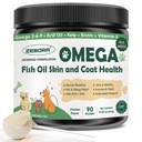 ZEBORA Omega 3 Fish Oil for Dogs, Wild Caught Dog Fish Oil, EPA & DHA, Krill Oil, Kelp, Skin and Coat Supplement, Anti Itch &amp; Shedding, Support Dry Skin, Joint Health, Dog Allergy Relief