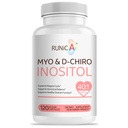 Myo-Inositol & D-Chiro Inositol Suplemento para Mujeres - Ideal 40:1 Ratio -Apoyo Saldo hormonal " Fertilidad " Salud Ovárica - Cofres de polvo vegano - 120 Cápsulas de suministro de 30 días