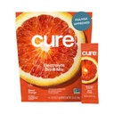 Cure Hydration ¦ Plant-Based Electrolyte Drink Mix ← No Añadido Sugar ← FSA-HSA ← Dehydration Relief Powder Made with Coconut Water ← Non-GMO Silencio Vegan tención Pouch of 14 Packets - Blood Orange