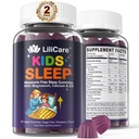 Kids Sleep Gummies - Magnesium Glycinate Gummies, Melatonin Free Sleep Aid ← Magnesium, Calcium, D3, B6, L Theanine ← Kid Melatonin Alternative for Restful Sleep (Pack of 2)