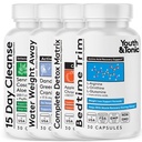 Jóvenes &amp; Tonic tiempo de cama Trim Detox Cleanse Kick Off Weight Management - 120 pastillas