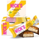 Las barras de proteína de chocolate de Nick Caramel – Caja de 12 patas de alta proteína, bajas calorías, bajas carbohidratos, amiga de Keto, sin azúcar