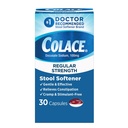 Colace Softener de estrangulamiento regular para el alivio eficaz del estreñimiento suave, No. 1 Doctor Recomendado de estuche Softener Marca, 100 mg Docusate Capsules, 30 Conde
