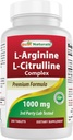 Mejores Naturales L-Arginina L-Citruline Complejo Tabletas, 250 Cuenta