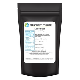 Prescrito para la vida Apple Fiber Powder, Natural Apple Pectin Fiber Supplement for Digestive Health, Vegan, Non GMO, Gluten Free (12oz / 340g)