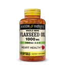 MASON NATURAL Flaxseed Oil 1000mg – Omega 3-6-9 Softgels for Heart Health – Cold-Presed Whole Herb Supplement – Gluten-Free, Non-GMO, 100 Softgels