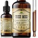 Mar irlandés Moss Raw Organic Drops – Natural Irish Sea Moss Extract for Thyroid Support, Digestion & Energy – Liquid Dietary Supplement – Vegan, Non-GMO – 2oz Bottle