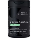 Sports Research® Ashwagandha Softgels with Coconut MCT Oil - Natural Ayurvedic Adaptogen Made with Shoden® Ashwa for Relaxation, Calm &amp; Sleep Support - Gluten Free & Vegan Friendly - 120 Count