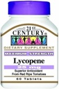 LYCOPENE , Fuerza máxima, 25 mg, VOLVER VALOR TRIPLE (3X 60 TABLETS) por 21st Century Health Care