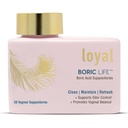 Boric Life - Boric Acid Vaginal Suppositories - 600mg - Supports Odor Control - Promotes Vaginal Balance - Soothes Discomfort - Made in USA - 30 Count