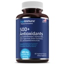 Antioxidantes de SOD Complejo Suplemento de envejecimiento saludable - 400 mg de dismutase de superóxido - Ácido lipoico alfa - L-Arginina - Lysina - Vitamina A - Vitamina E para cápsulas Immune Support-60