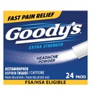 Goody's Headache Powder Extra Strength Pain Relief, Triple Action Headache Relief with Aspirin, Acetaminophen &amp; Caffeine, 24 Count