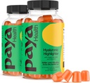 Hydrating Hyaluronic Highlighter Skincare Gummies ← Soportes Brighter, Dewy, Plump Skin ¦ Vegan Hyaluronic Acid &amp; Vitamin C Supplement ← Non-GMO, Gelatin-Free, Orange Flavor, 60-Day Supply
