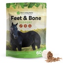 Herbs de forro de plata Pies &amp; Bone Support Horse Supplement Powder Natural Tendons, Ligamentos & Surrounding Tissues &amp; Hoof Suplemento para Caballos - Normal Limbs Circulation Horse Care Supplies - 1 LB
