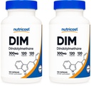 Nutricost DIM (Diindolylmetano) 300mg, 120 cápsulas con BioPerine (2 botellas)