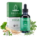 DropRx Focus by Dr. Nicole Saphier – Ginkgo Biloba & Ginseng, Bacopa, Rosemary &amp; Sage for Memory Improvement and Brain Focus – Orgánica, No GMO, Vegan, Sin gluten, Kosher, Made in USA (2 Fl Oz)
